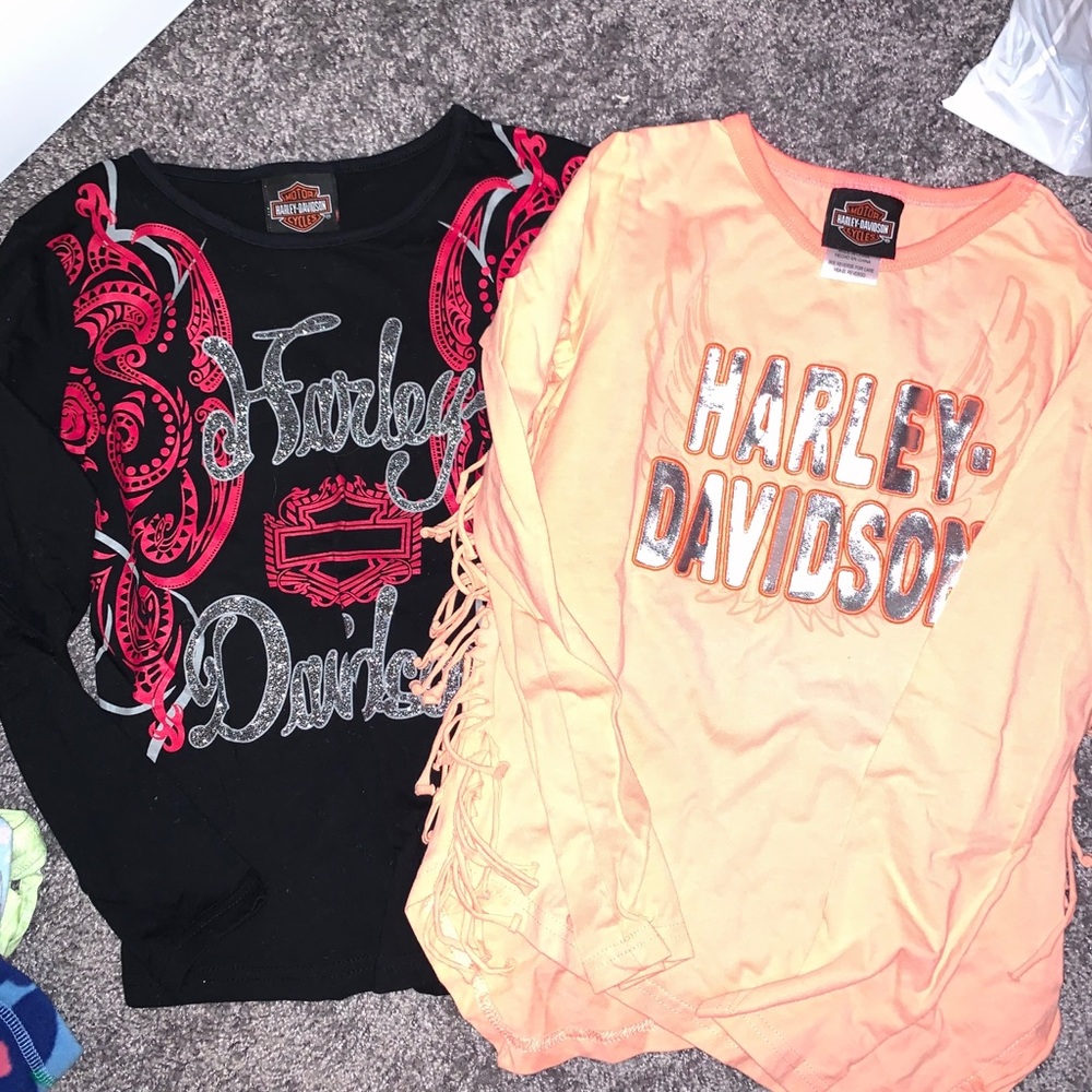 Girls size 7/8 Harley Davidson Tops NWOT